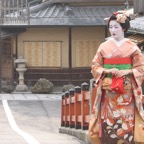 Tourist dressed up in Maiko/Geisha clothes