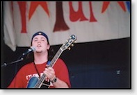 On stage at Waterloo Frosh Week, 2003