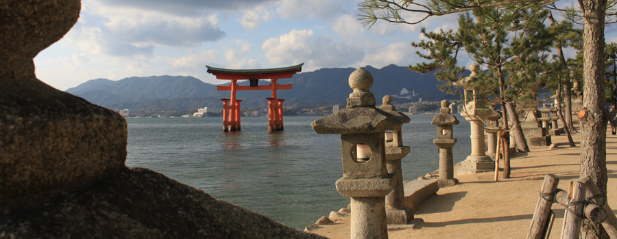 Torii Gates in water :: Miyajima, Japan